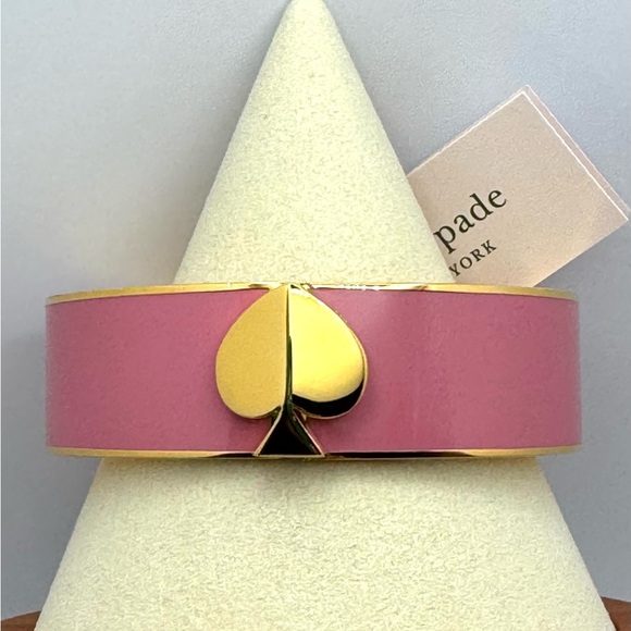 KATE SPADE Heritage Spade Pink Enamel Bangle NWT w/ Dust Bag - Picture 5 of 7